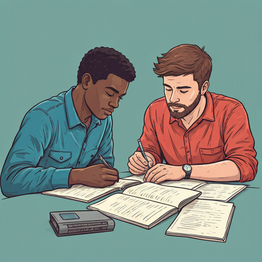 Students studying